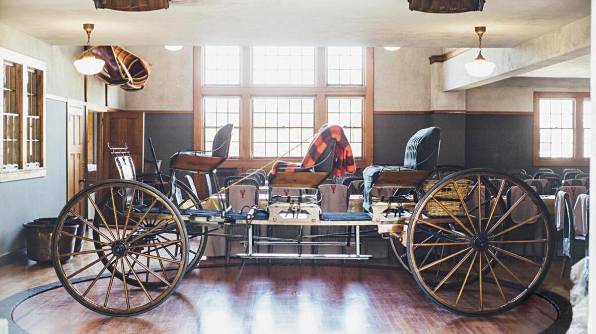 Martha Stewart’s original Bar Harbor buckboard, one of the early carriages that carried visitors through the park.