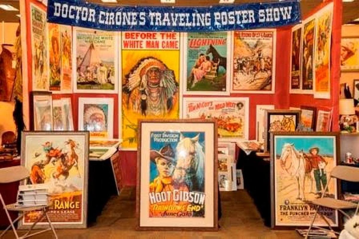 Old West Show and Auction items on display.