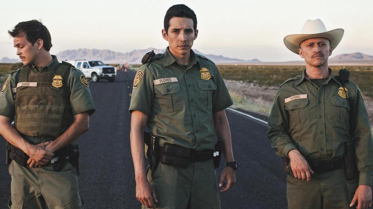 Johnny Simmons, Gabriel Luna, and Clifton Collins Jr. in ‘Transpecos’