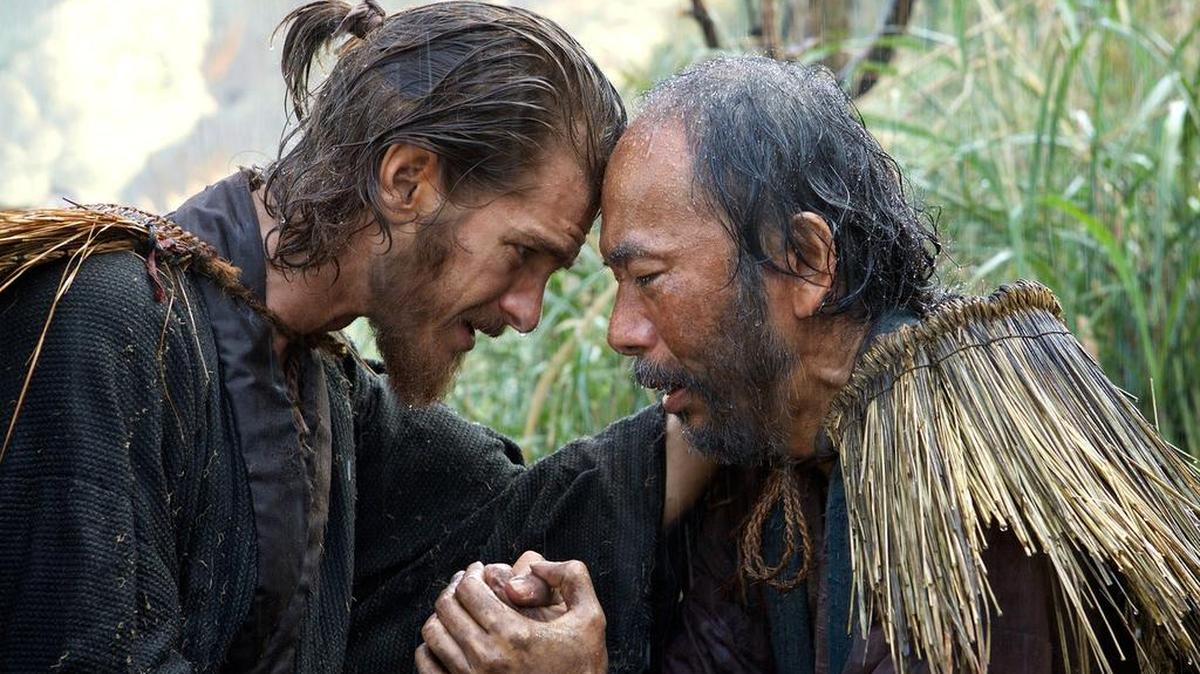 Andrew Garfield and Shinya Tsukamoto in ‘Silence’