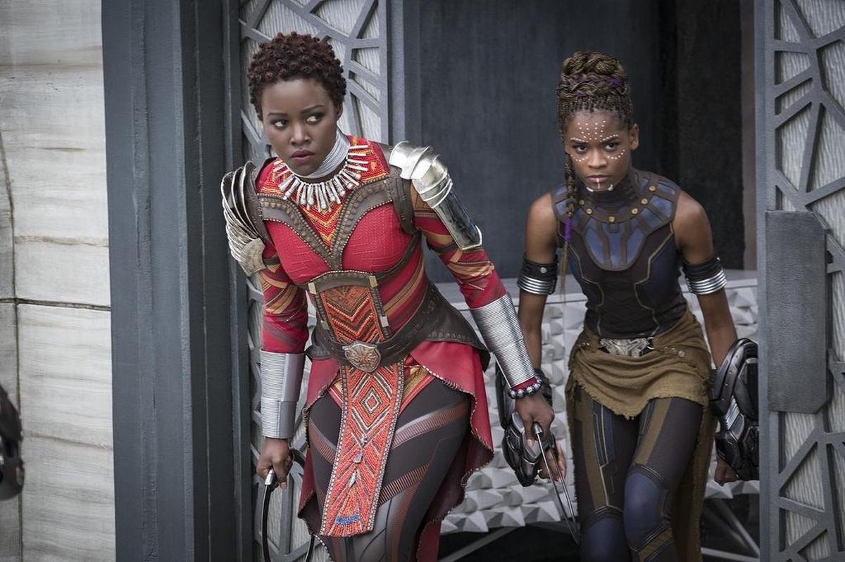 Nakia (Lupita Nyong’o), left, and Shuri (Letitia Wright).