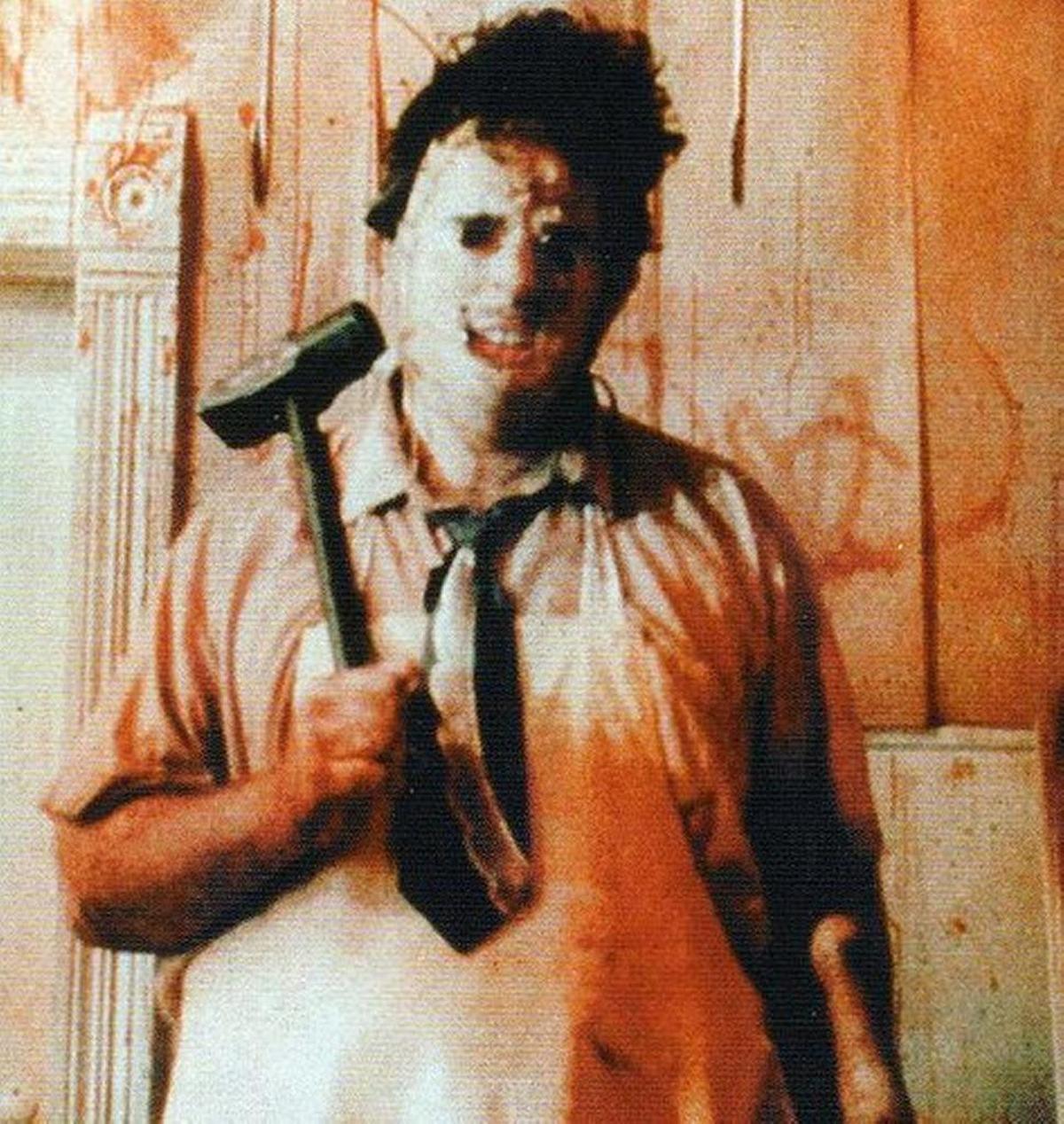 The orginal Leatherface, played by Gunnar Hansen, in “The Texas Chainsaw Massacre”