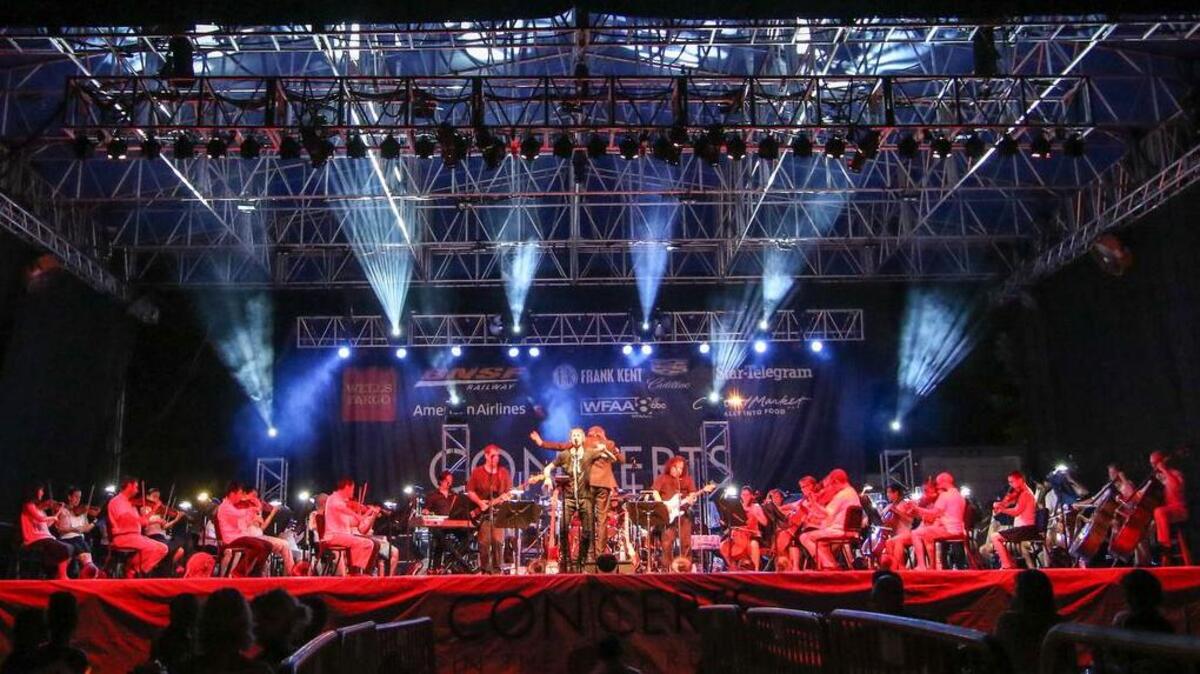In this file photo, Concerts in the Garden presents “The Music of David Bowie” with the Fort Worth Symphony Orchestra and vocalist Tony Vincent on June 23, 2017. Concerts in the Garden returns live at the Botanic Garden this summer.