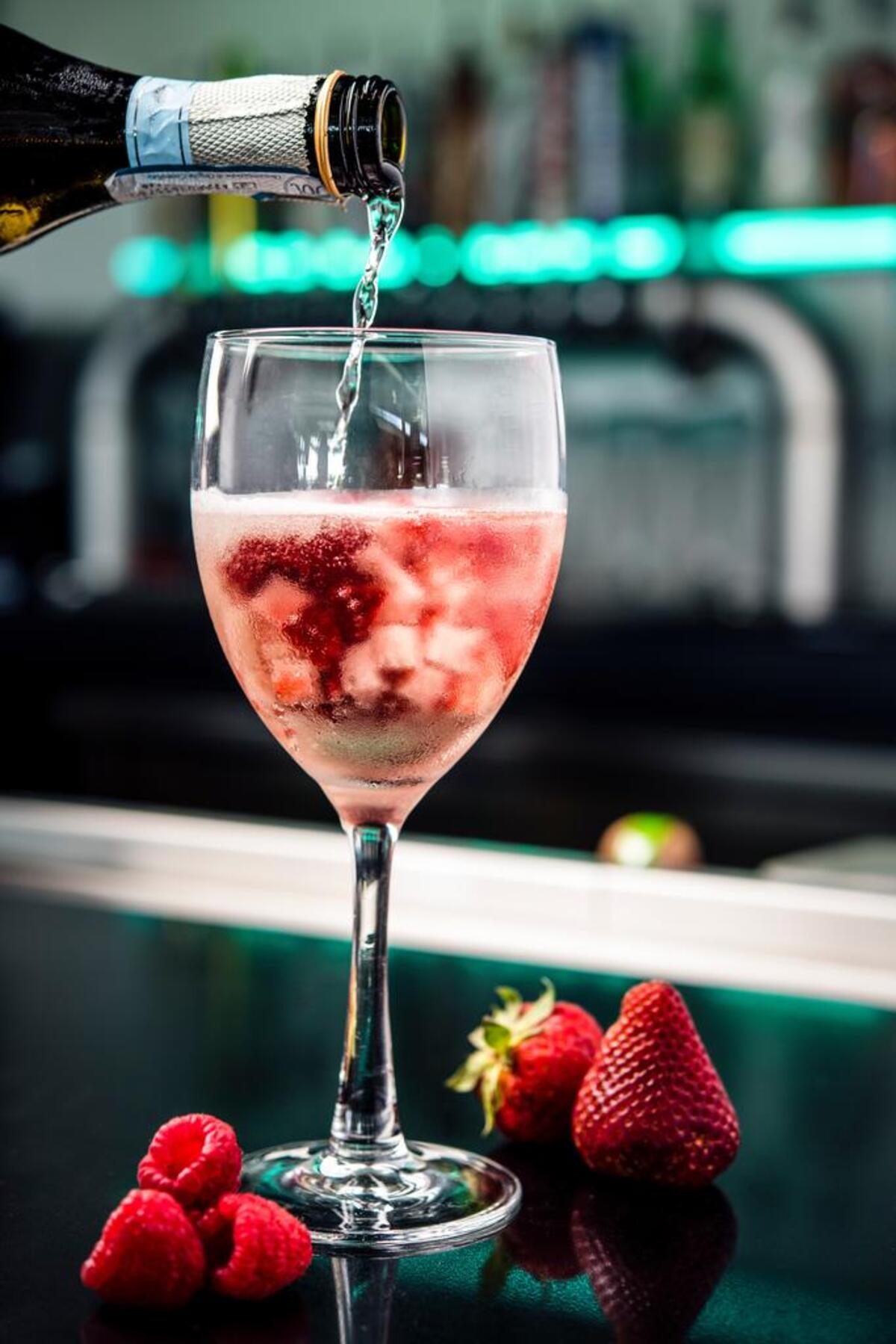Frosé — frozen rosé — at Topgolf