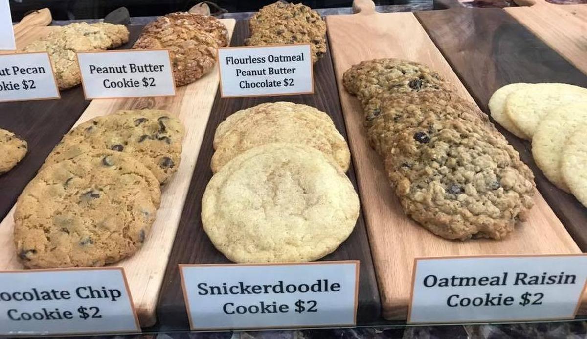 Part of the cookie display at Black Rooster Cafe in downtown Fort Worth