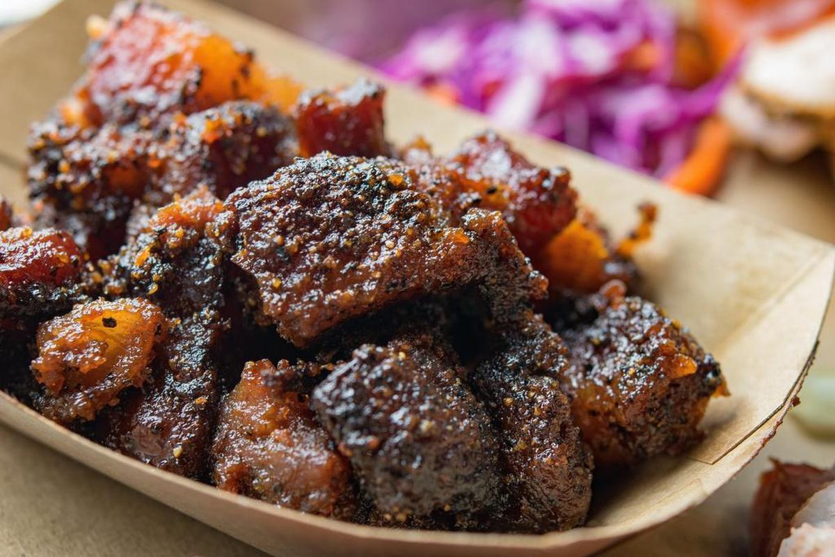 According to Texas Monthly’s latest Top 50 barbecue joints in Texas list, Heim’s bacon burnt ends have healing powers.