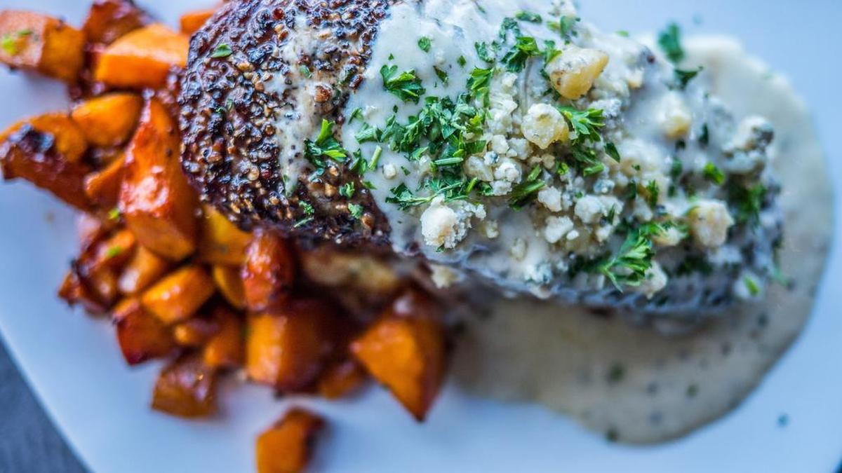 Black and blue coulotte steak at Twigs Bistro & Martini Bar, new in the Shops at Clearfork in Fort Worth