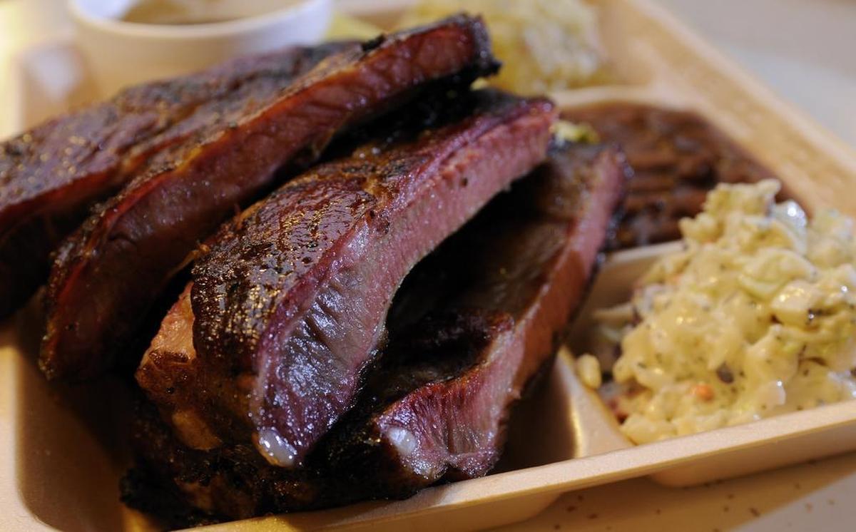 Angelo’s Barbecue pork ribs. The restaurant will celebrate 60 years on St. Patrick’s Day.