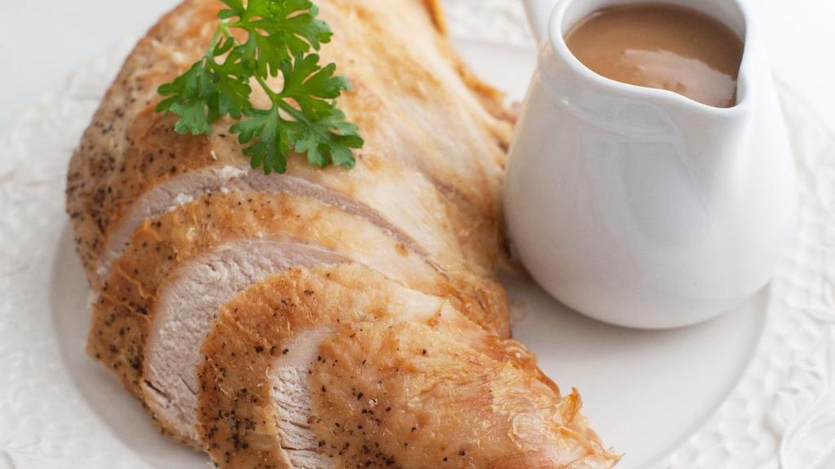 Highland Park Cafeteria’s turkey comes on a Thanksgiving Day platter, or as a prepared dinner to serve at home.