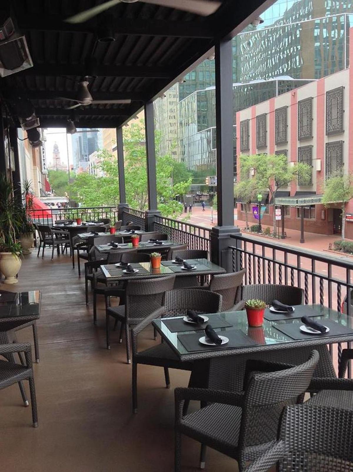The Del Frisco’s Double Eagle balcony will be open for lunch.
