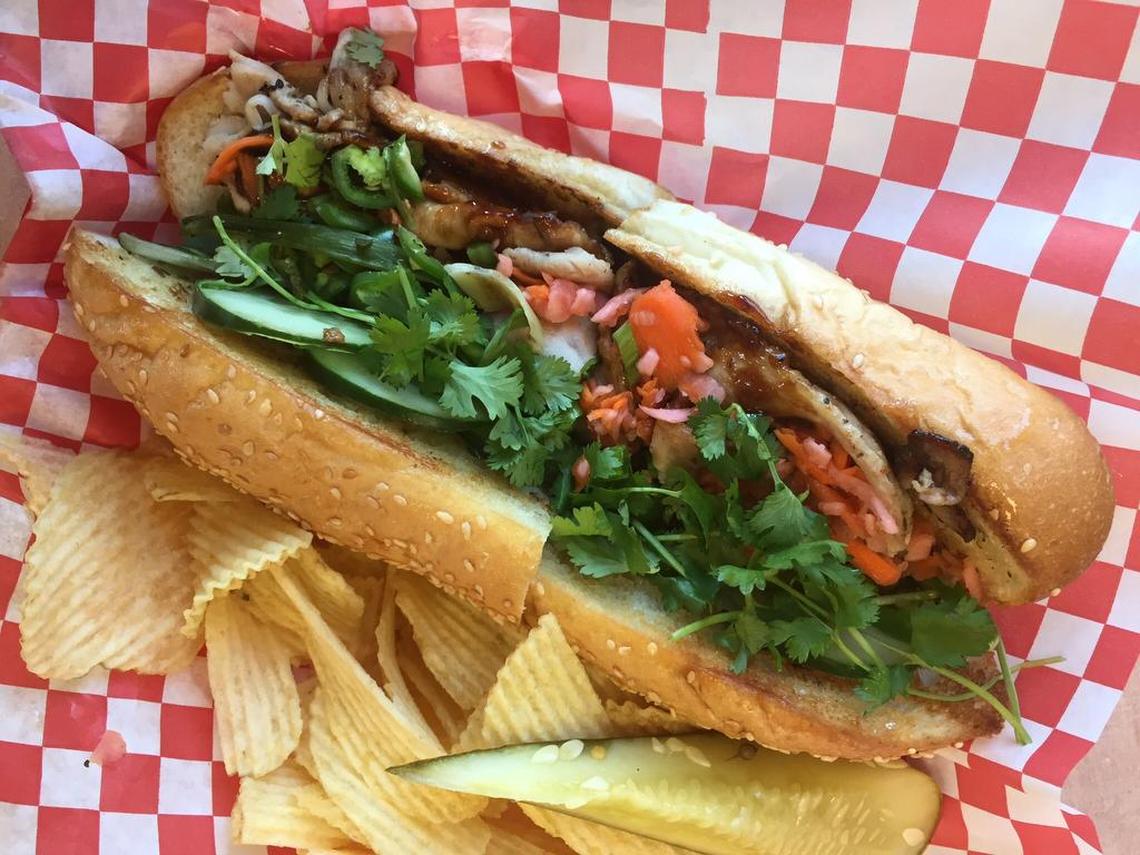 Weinberger’s Deli version of banh mi isn’t on a baguette, but the flavors are potent.