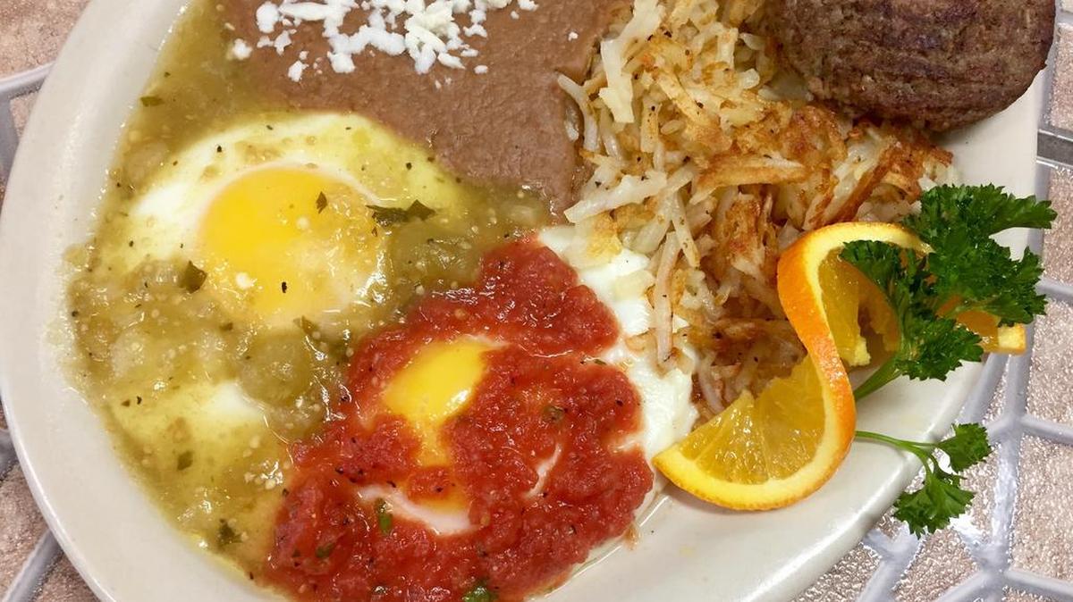 Huevos divorciados at La Rueda, in a 90-year-old east Fort Worth house.
