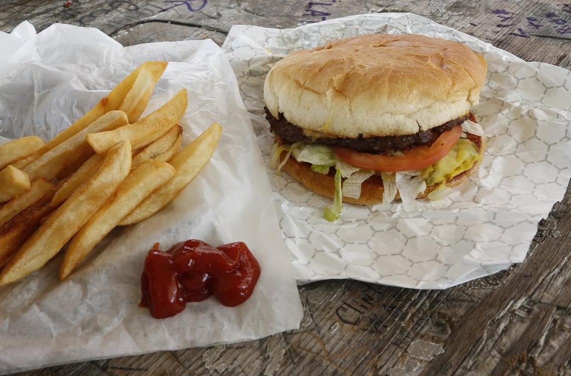 A classic cheeseburger and fries at the Malt Shop in Weatherford.