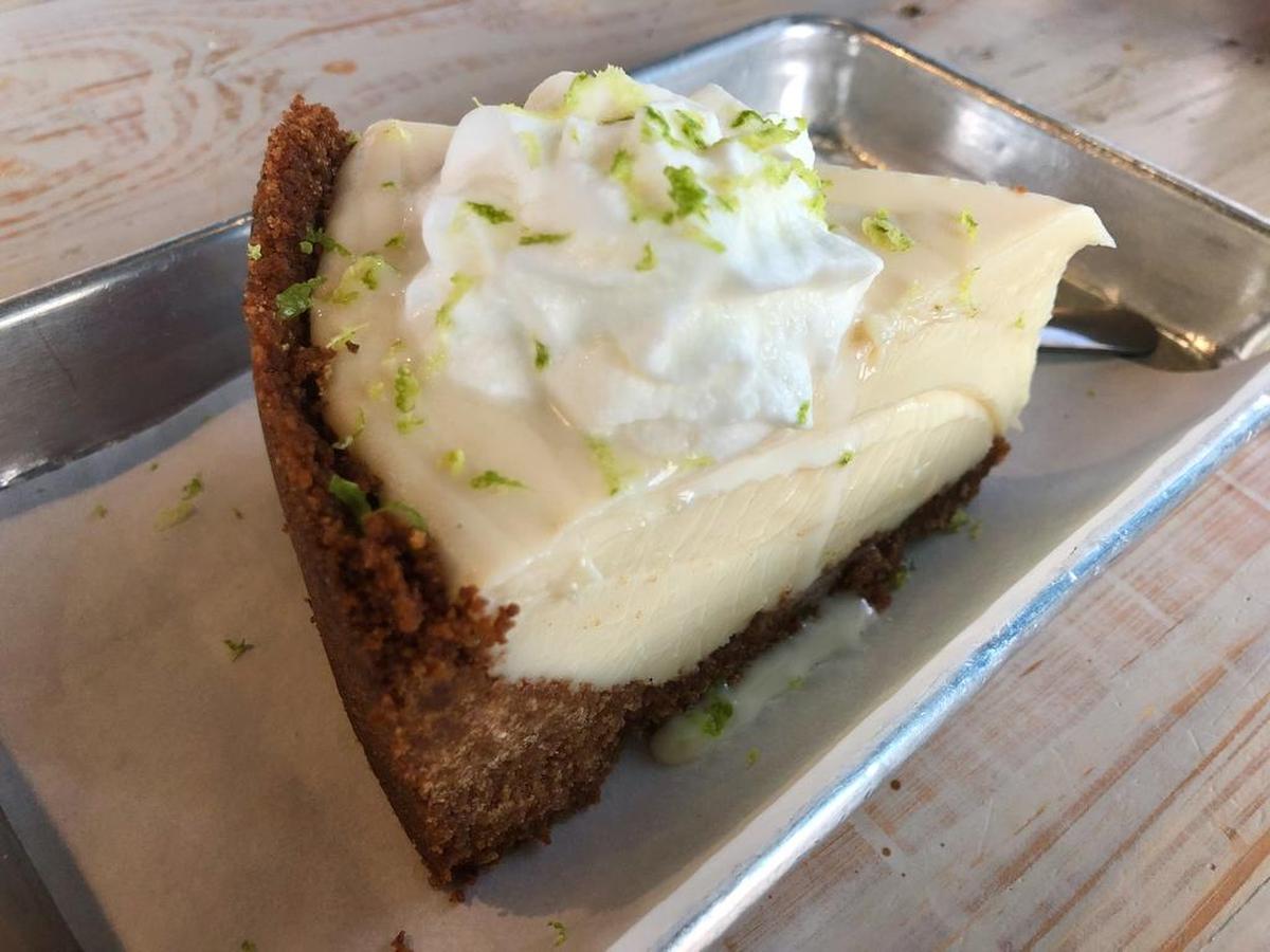 Key lime pie at The Dive Oyster Bar y Cantina on the Benbrook Traffic Circle.