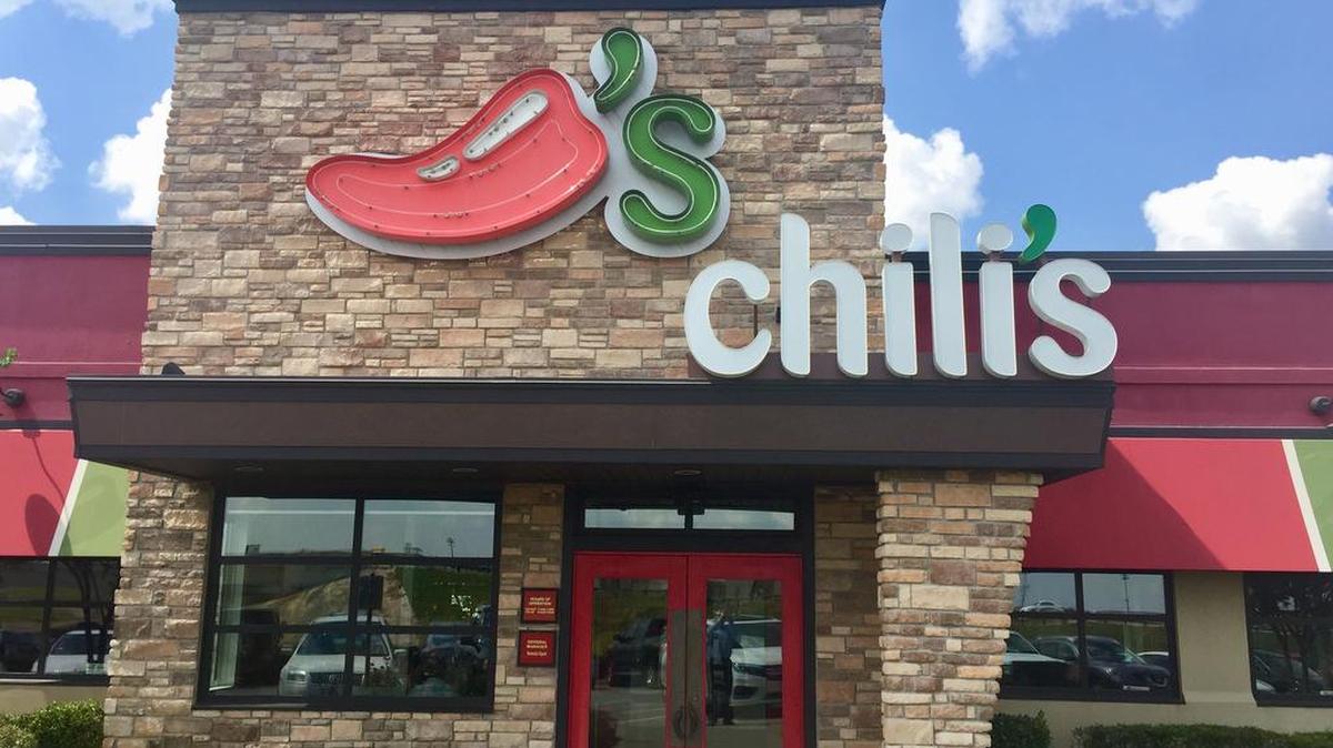Recently remodeled Chili’s restaurants feature awnings and the trademark chili pepper.