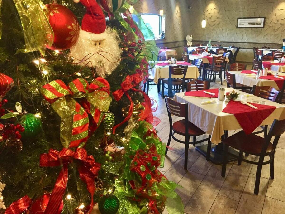 Heaven’s Gate is decorated for the holidays.