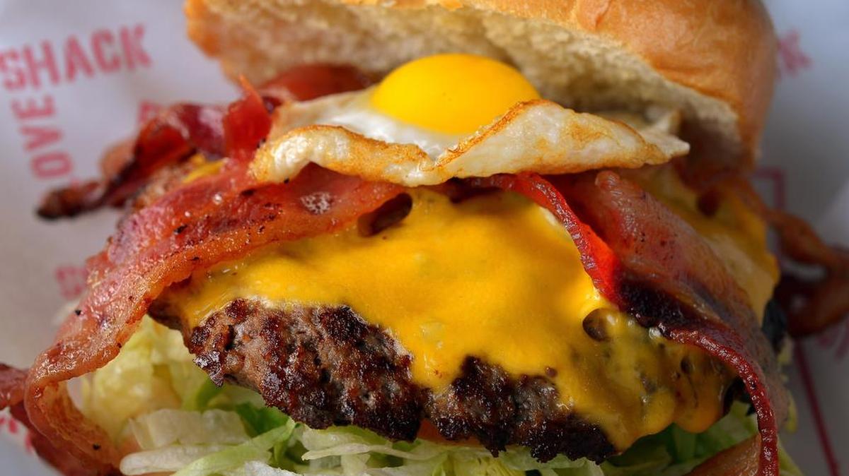 A Dirty Love Burger at the Love Shack.