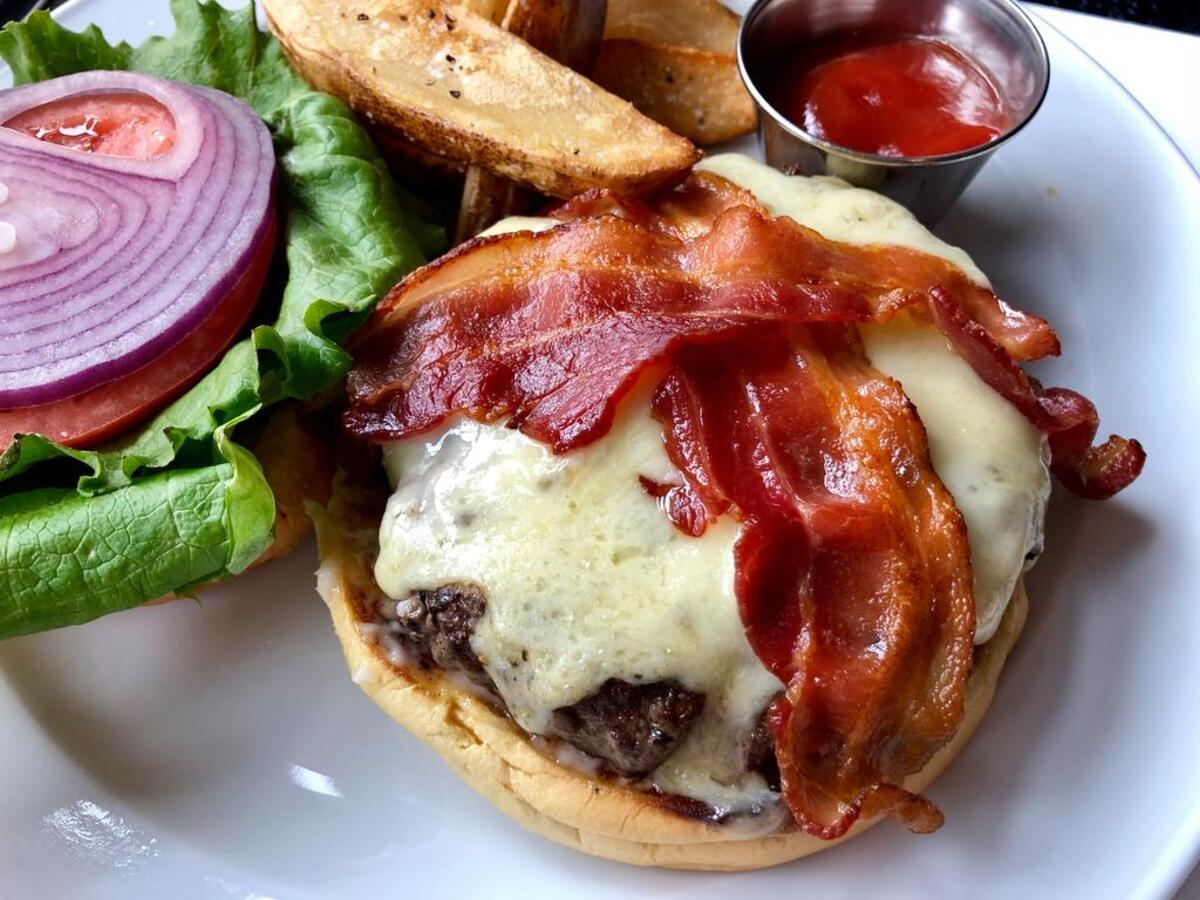 A bacon cheeseburger at B&B Butchers & Restaurant.