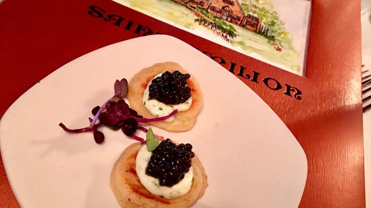 Caviar at Saint-Emilion.