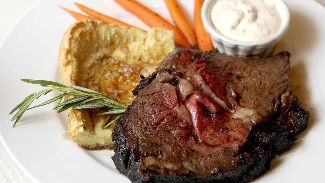 Prime rib and Yorkshire pudding is a legacy menu item at the Classic Cafe at Roanoke.