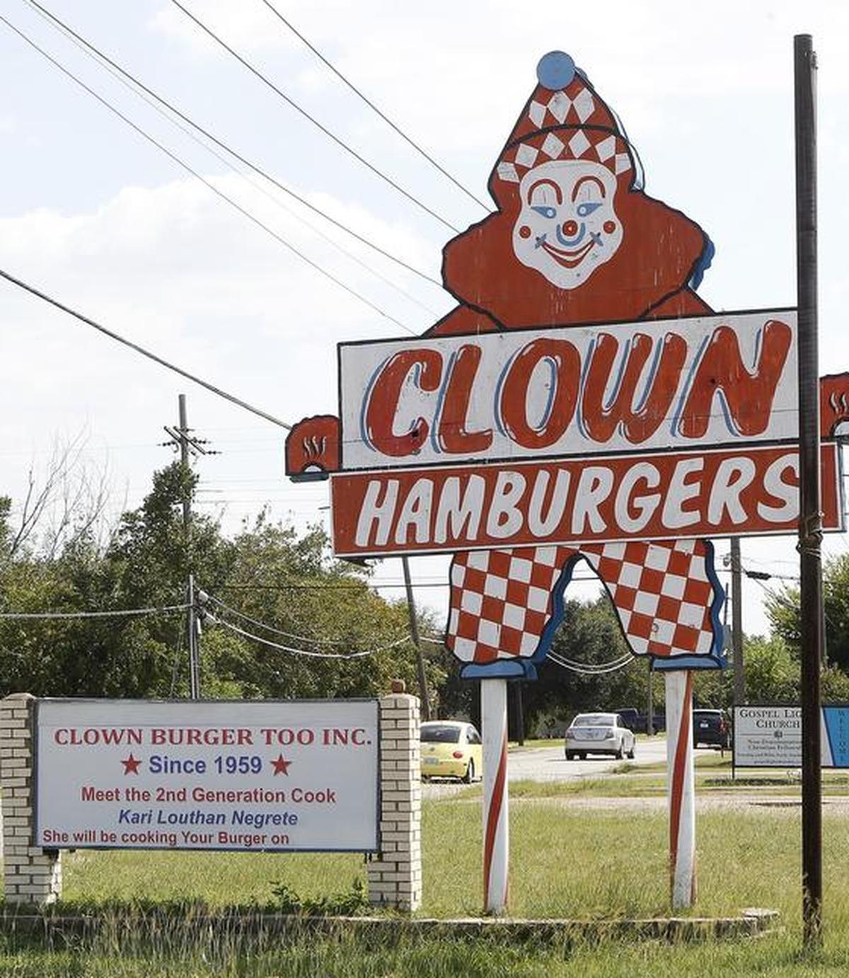 Clown Burger is in its second location in Haltom City.