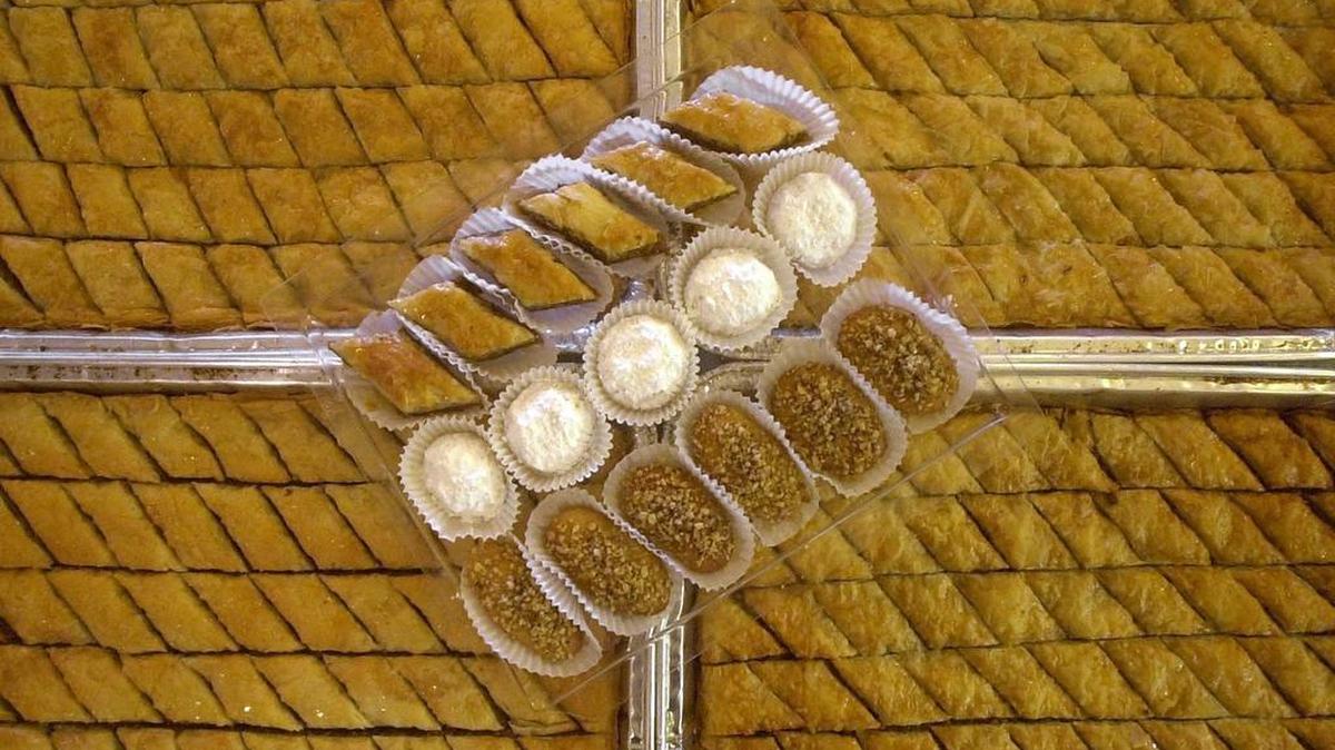 Pans of baklava for a  Mid-Cities Greek FoodFest in Euless.