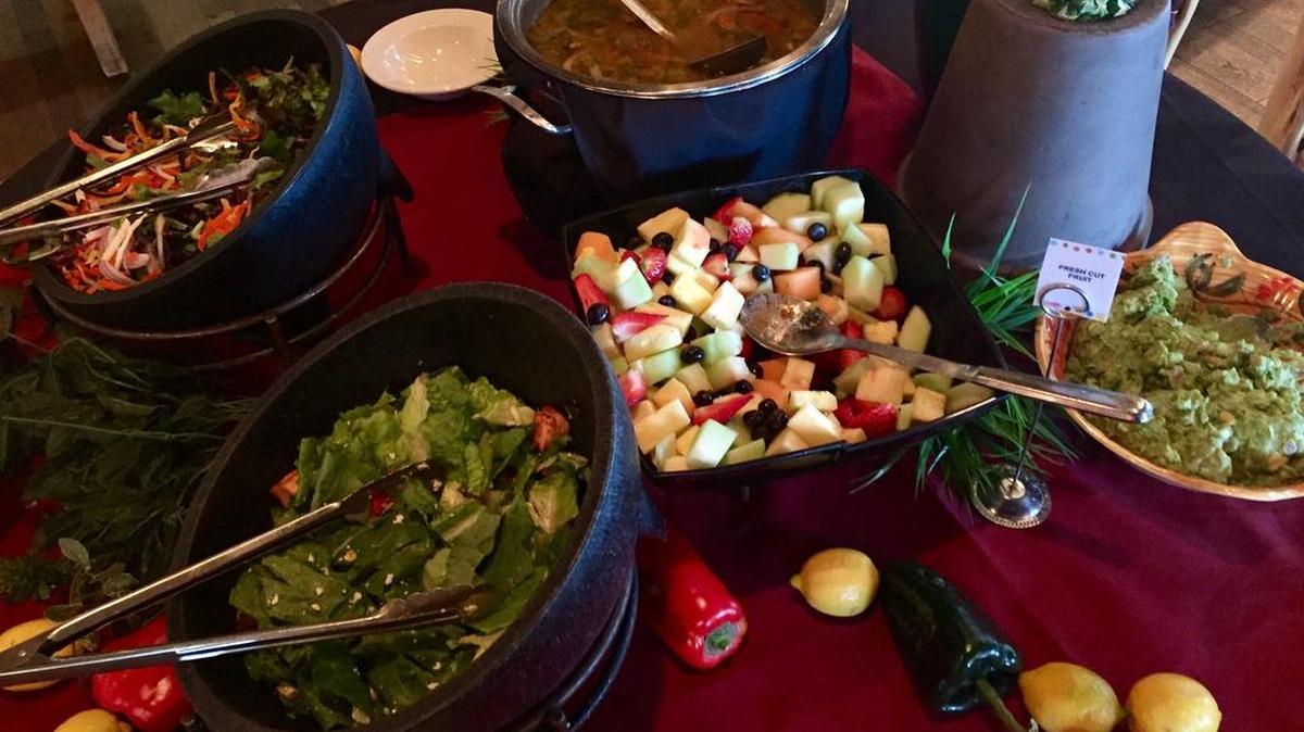 Blue Mesa Grill’s Sunday buffet includes a selection of salads.