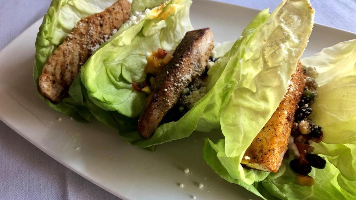 Redfish lettuce wraps is one of the new items at Waters Restaurant.