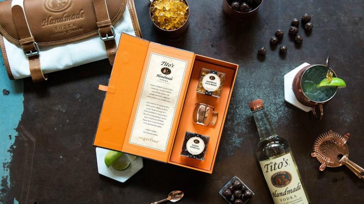 Austin-based Tito’s Vodka has partnered with luxury candy boutique Sugarfina on new alcohol-infused candies.