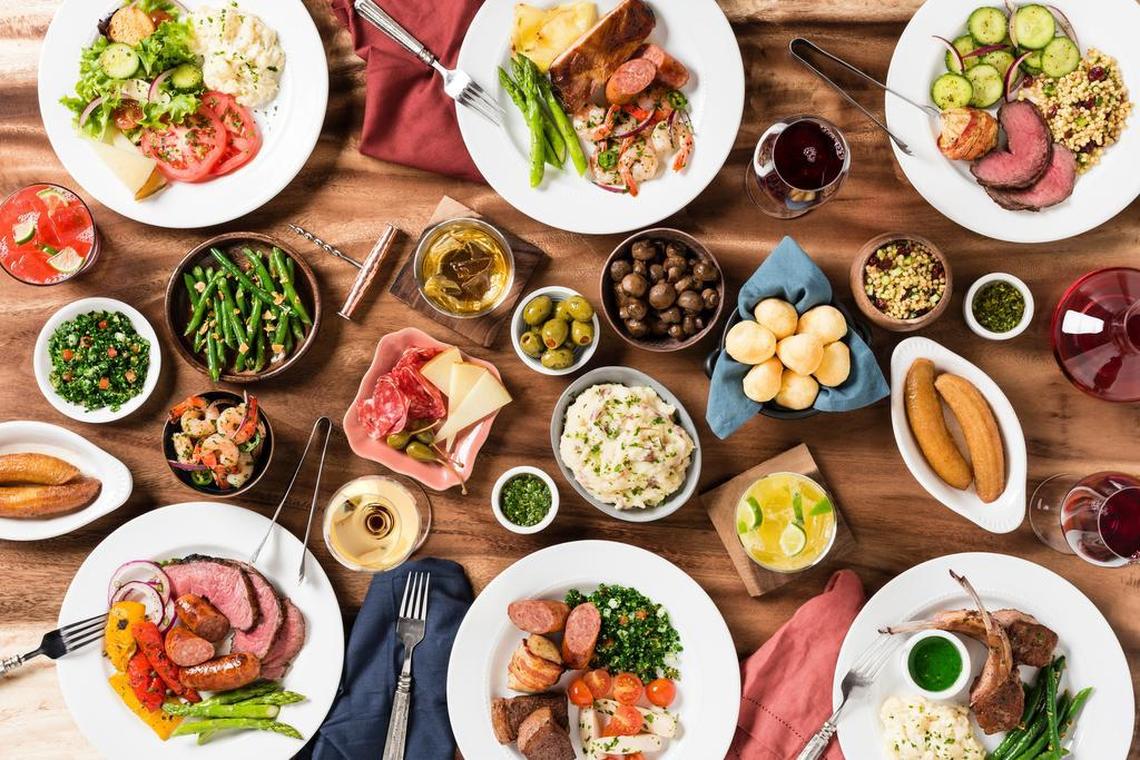 An overview of dishes at Texas de Brazil, which usually offers a DFW Restaurant Week special.