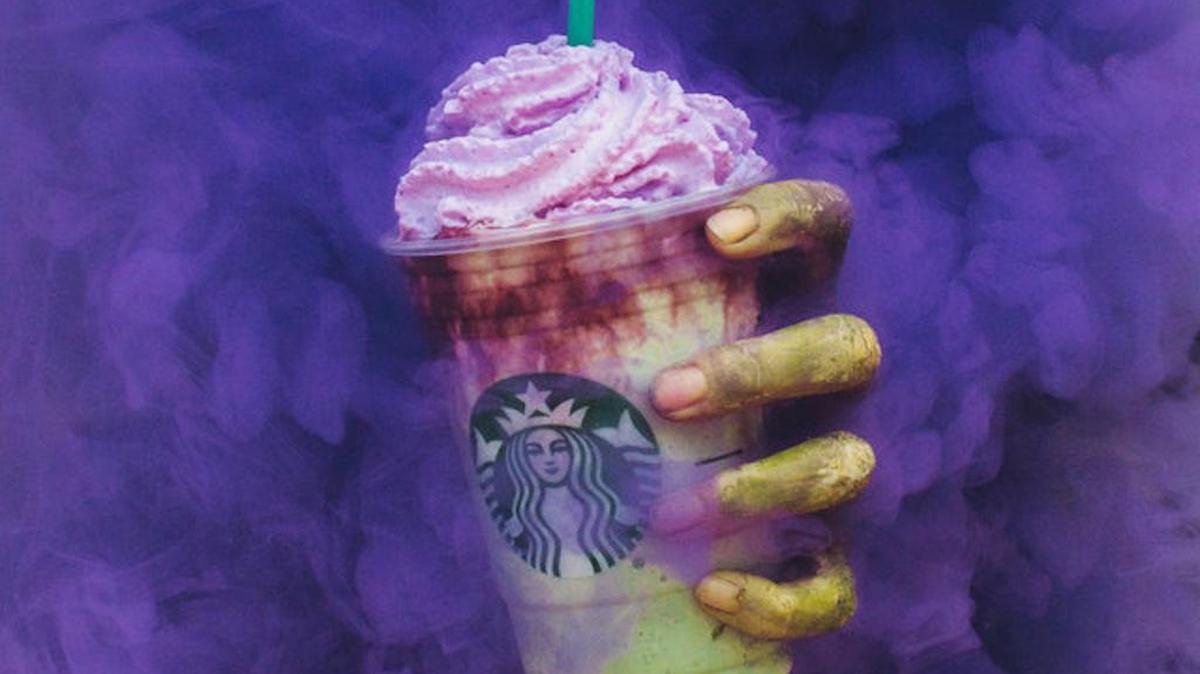 The Zombie Frappuccino is available while supplies last at Starbucks locations in the United States and Canada.