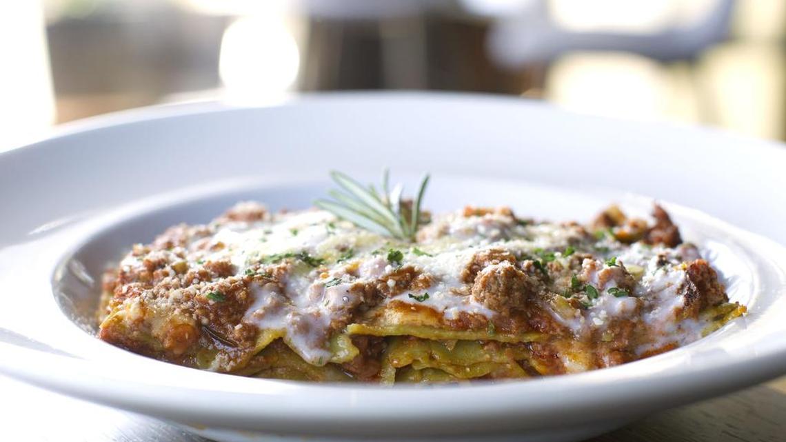 Lasagna alla Bolognese at Loveria Caffe in Colleyville.