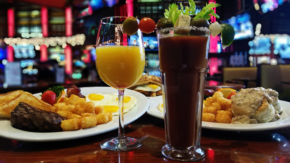 Humperdinks serves Christmas brunch in a sports-bar atmosphere.