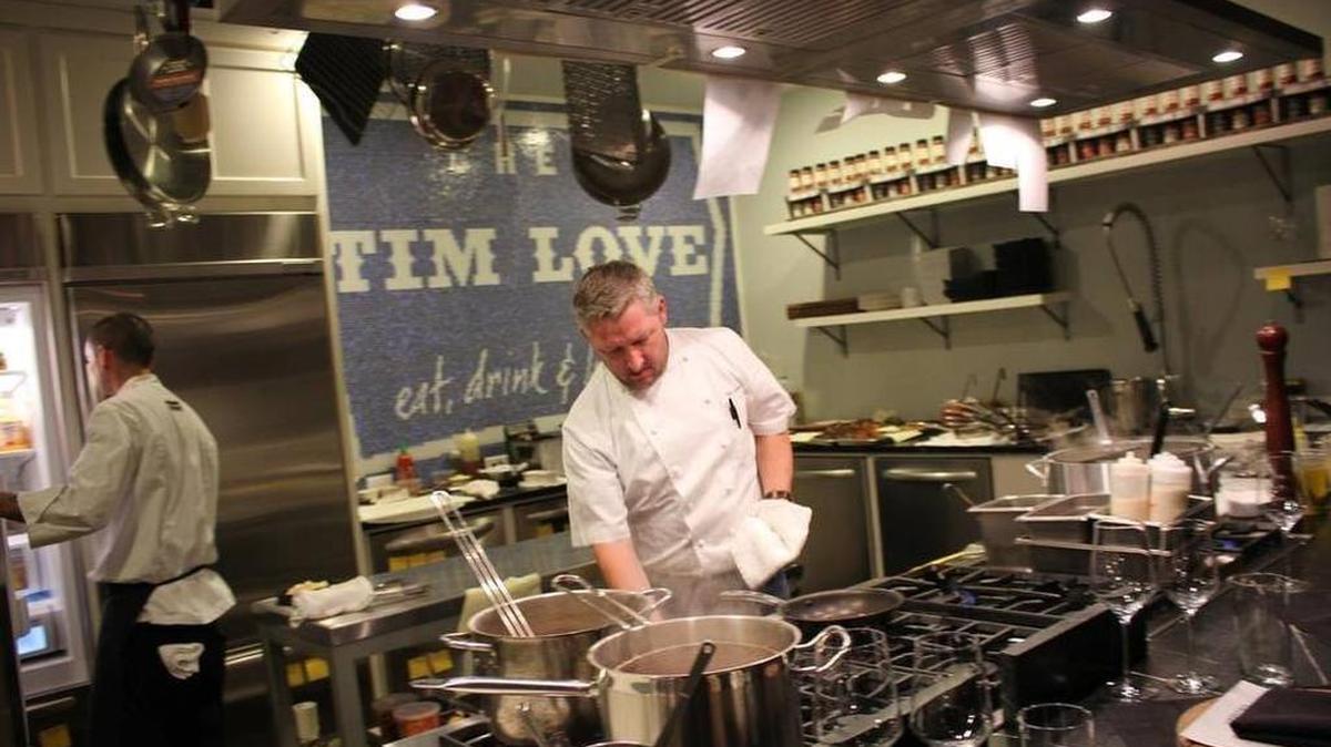 Tim Love in the kitchen for his Ufficio Italian pop-up in 2016. The Fort Worth chef has been doing an occasional series of pop-up dinners at his Tim Love Test Kitchen on North Main Street in Fort Worth.