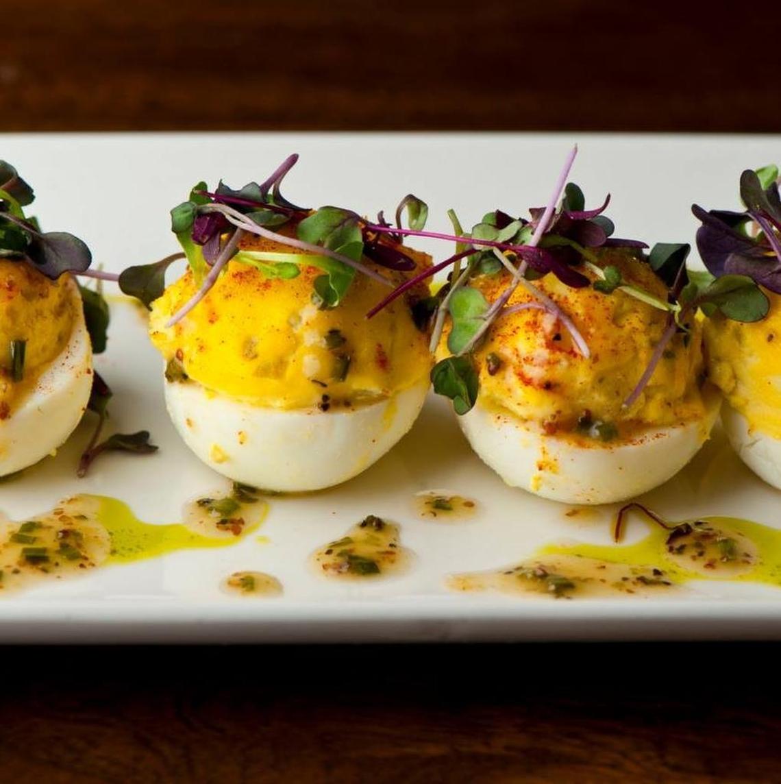 Deviled eggs are on the menu at Del Frisco’s Grille.