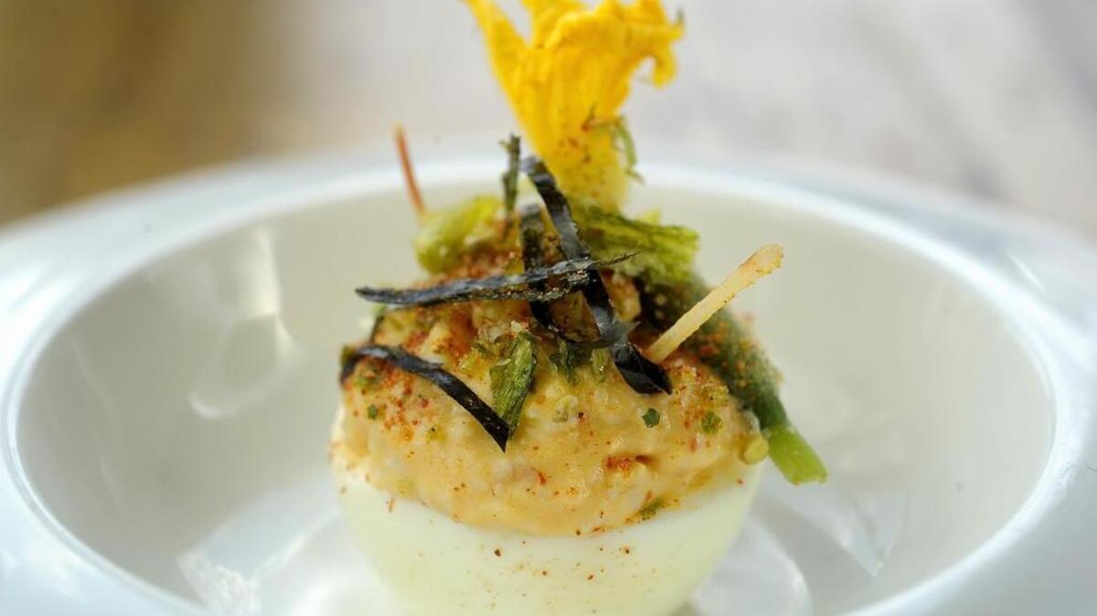 Deviled egg at Junction Craft Kitchen in Dallas