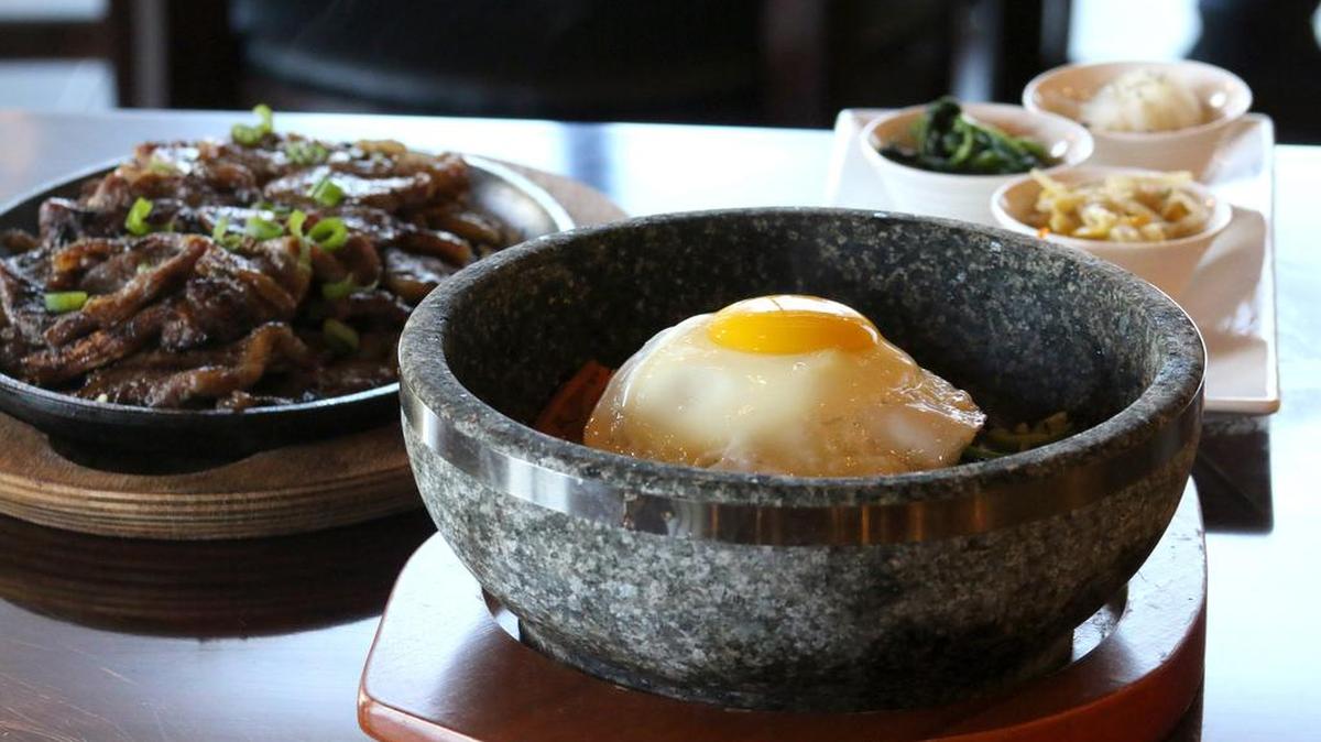 Hot stone bowl bibimbap at Foster’s Sushi in Roanoke.