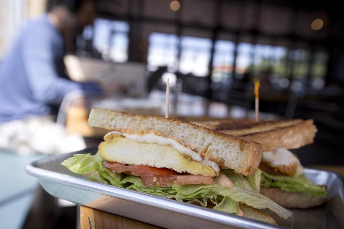 Along with toast, Toasted has sandwiches such as the “Plucking Good” chicken sandwich.