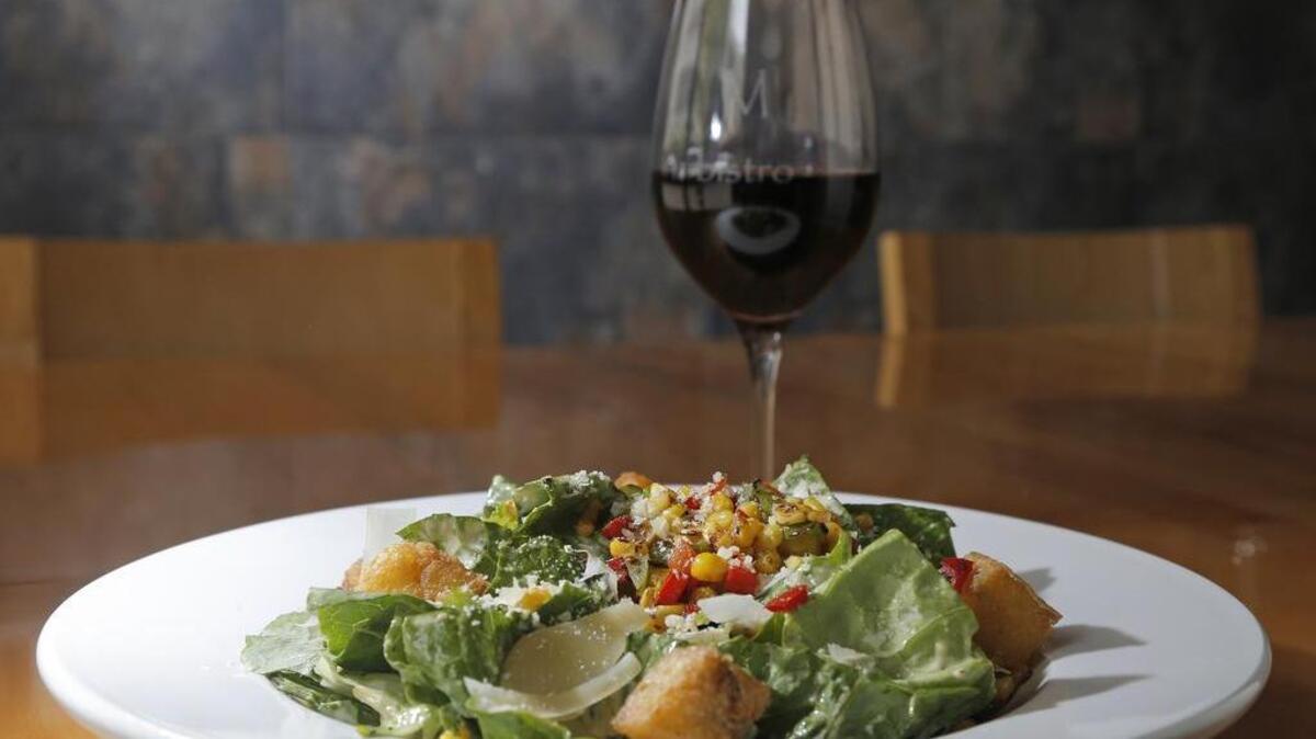 Tejas Caesar salad with polenta croutons at M Bistro in Montgomery Plaza in Fort Worth