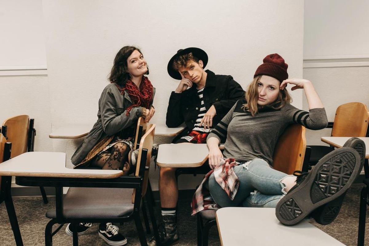 Delaney Milbourn, Evan Michael Woods and Mikaela Krantz, from left, in “Like a Billion Likes”
