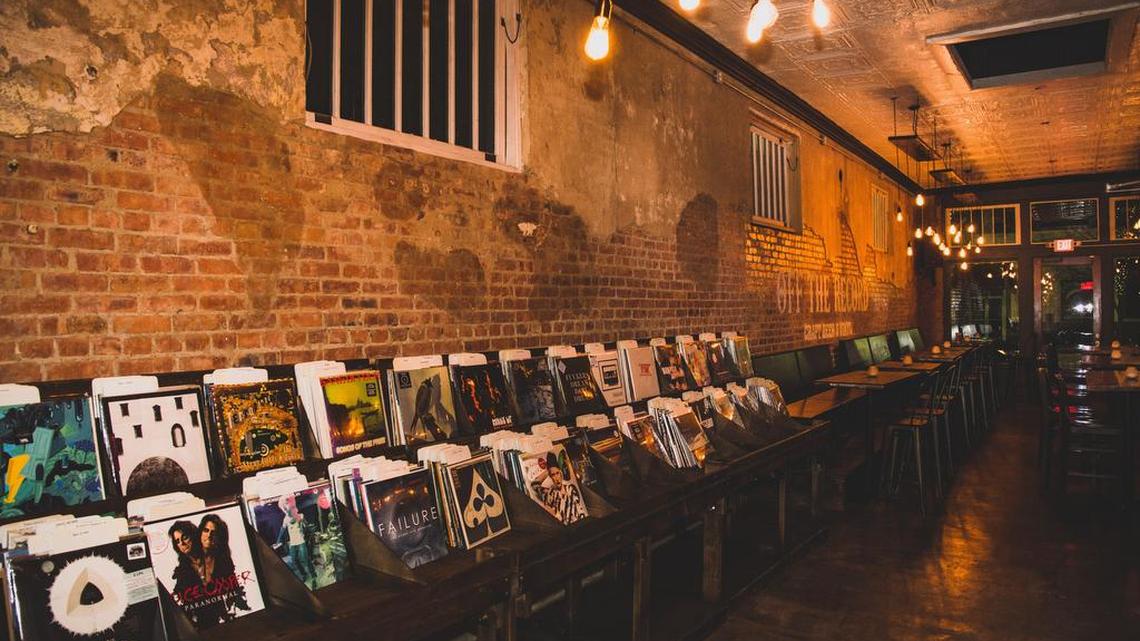 Local favorites, such as the Toadies and Leon Bridges, are included in the vinyl for sale.