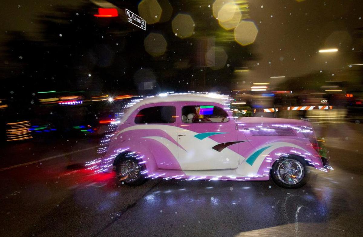 Christian Classic Cruisers participated in the 2016 edition of the Arlington Holiday Lights Parade.