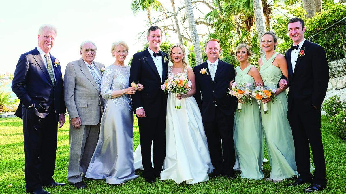 The Moncrief and Shepheard families pose for a wedding portrait. (L to R): Tom
Moncrief, Marian Lechoslaw Migala, Therese (Migala) Moncrief, John Moncrief, Lauren-
Ashton
(Shepheard) Moncrief, Stephen Shepheard, Hillary Shepheard, Megan Shepheard and
T.J. Moncrief.