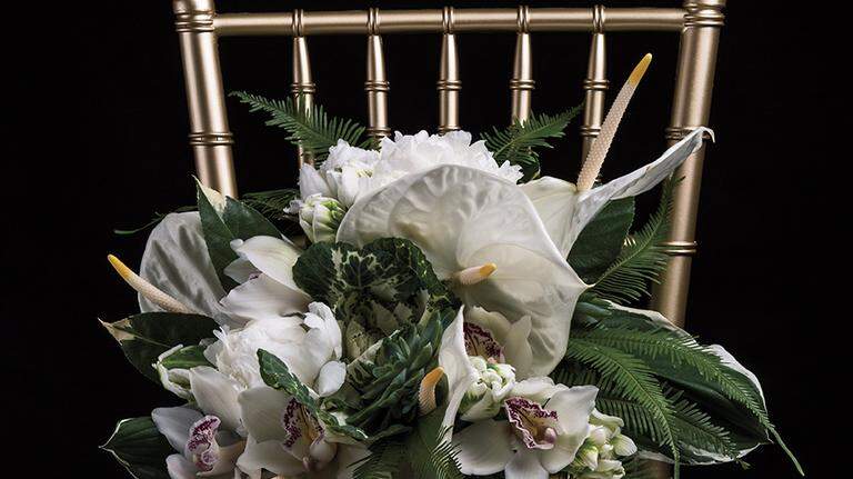 These bold, tropical bouquets are tied to perfection