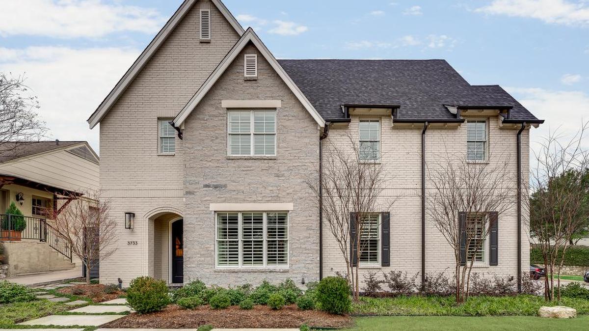The home at 3733 Lenox Drive resides on a corner lot.