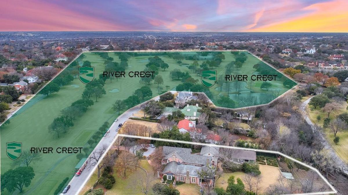 The home at 900 Alta Drive is nestled among large oaks and flanked by an enchanting stream.