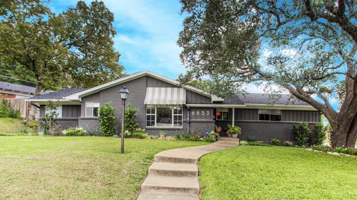 The home at 6833 Chickering Road is located on a corner lot.