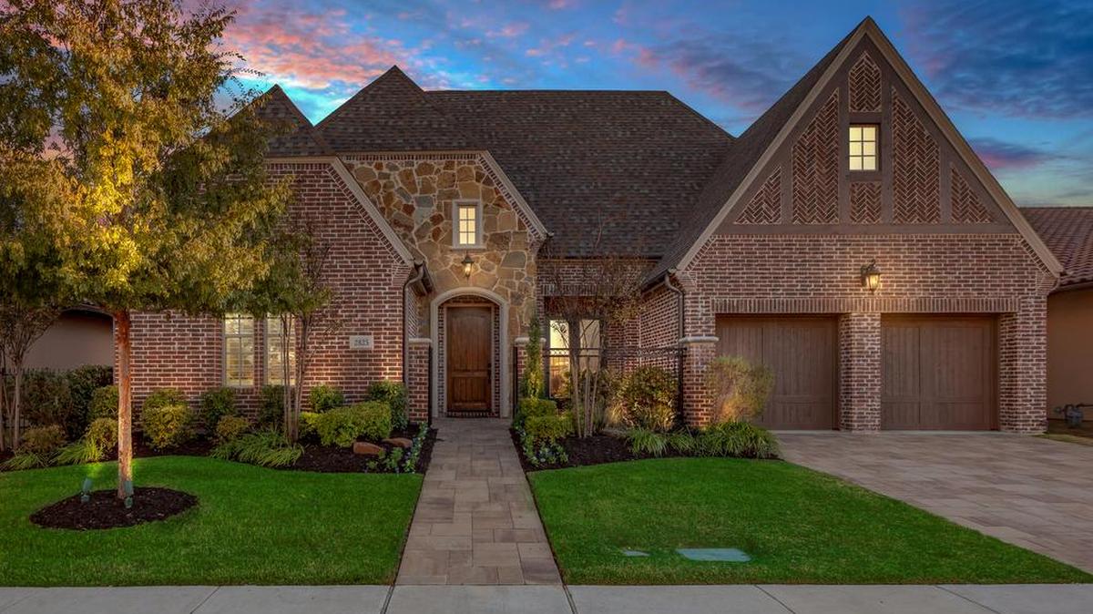 The home at 2825 Veranda Lane sits on a premium lot backing to a greenbelt.