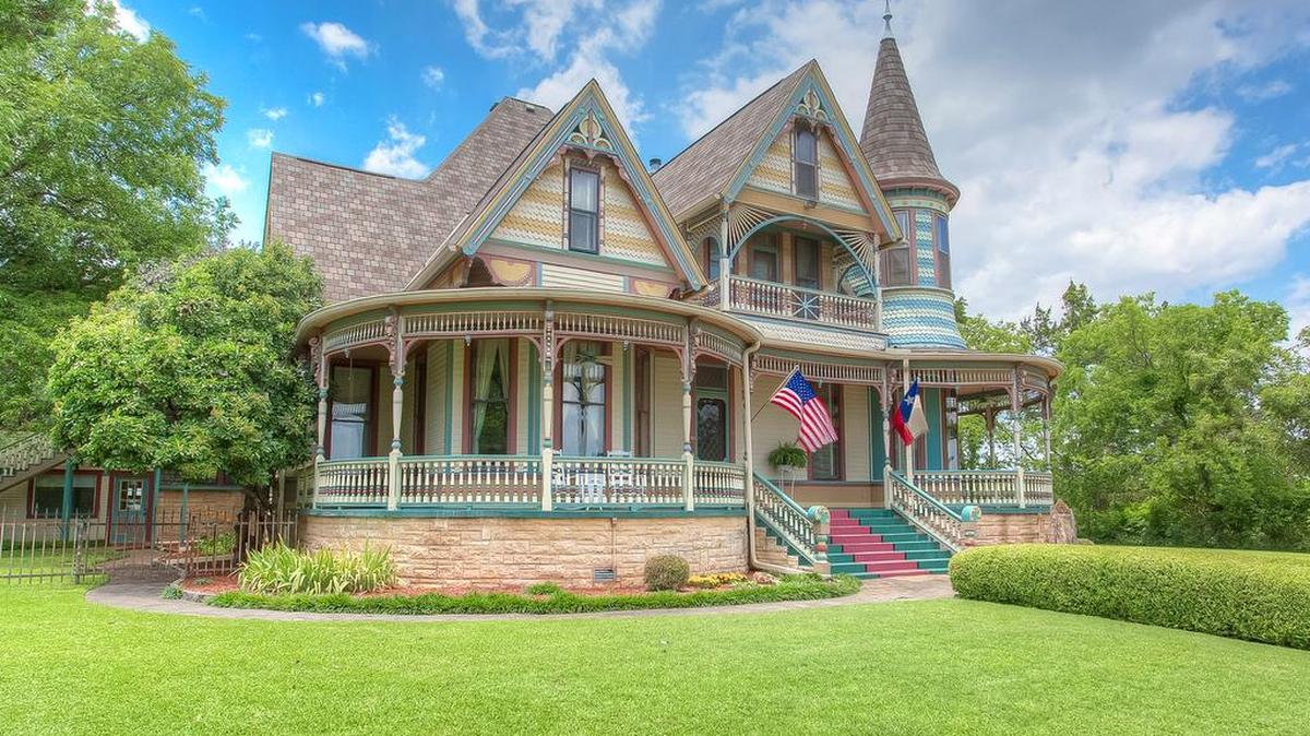 The home at 808 S. Lamar Street is located on a hilltop spanning just over five acres.