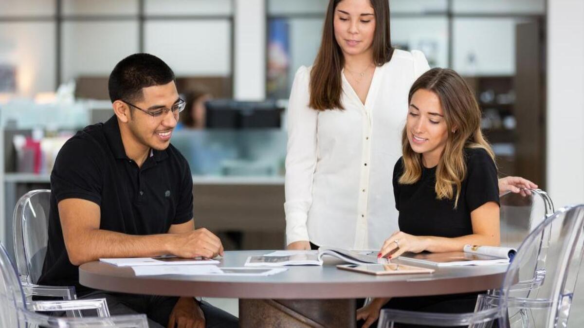 Shown are members of Ebby’s Marketing Department, which is housed in the 15,000-square-foot Ebby Halliday Education and Marketing Center.